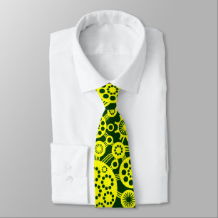Corbata Ecosistema - Amarillo y verde oscuro