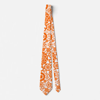 Corbata Ecosistema - Naranja en blanco