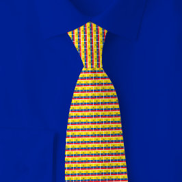 Corbata Ecuador Flag Brick Pattern