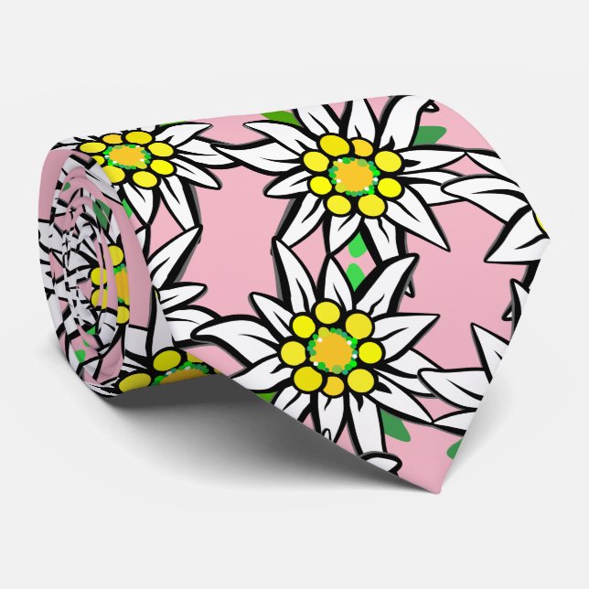 Corbata Edelweiß en gris, para los fanáticos de Baviera (Enrollado)