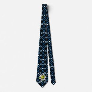 Corbata Edelweiss sobre negro