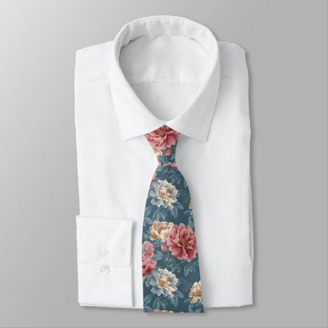 Corbata Edgy Birthday Gifts For Him Peonies Flower (Atado)