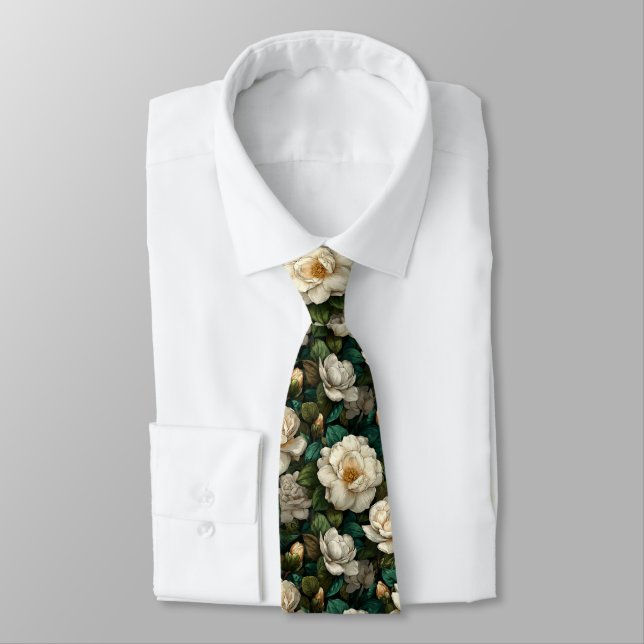 Corbata Edgy Groomsmen Gift Gardenias Flower (Atado)