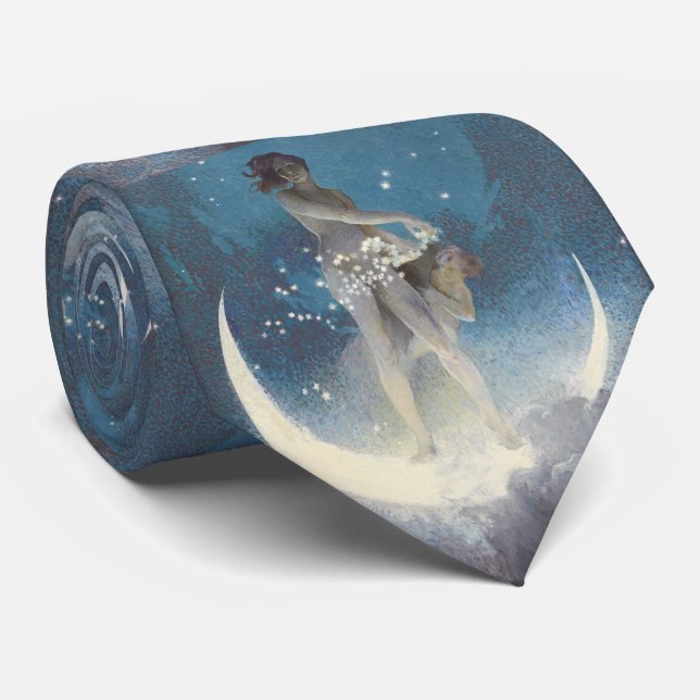 Corbata Edwin Blashfield Stars dispersando Art Nouveau (Enrollado)