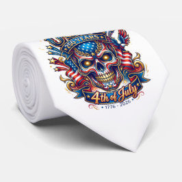 Corbata EE. UU. 250 Años Cráneo Patriótico 4 de Julio