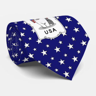 Corbata EEUU Bandera Americana Vieja Oveja Inglesa (Gris 1