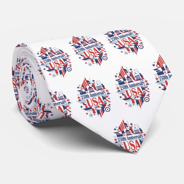 Corbata El 250 aniversario de Estados Unidos (Enrollado)