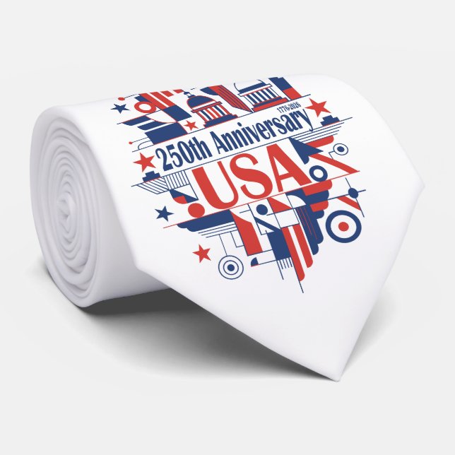 Corbata El 250 aniversario de Estados Unidos (Enrollado)