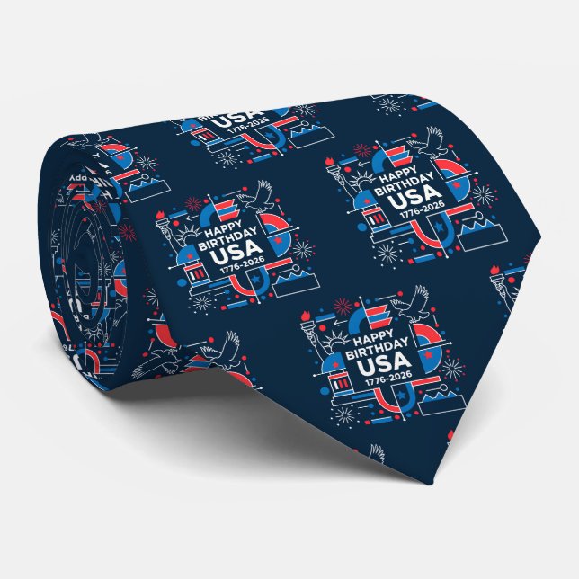 Corbata El 250 aniversario de Estados Unidos (Enrollado)