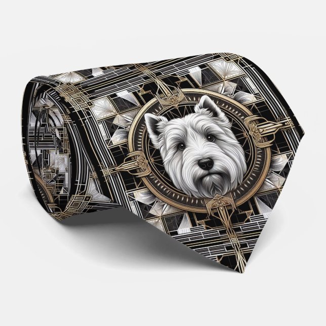 Corbata El Amante Juguetón del Perro | Padre de Perro Terr (Enrollado)