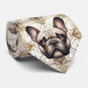 Corbata El Amante Juguetón del Perro   Papá Perro Bulldog 
