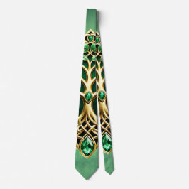 Corbata El árbol de la vida con nudos celtas.