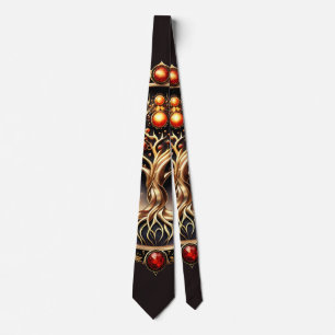 Corbata El árbol dorado de la vida del misticismo