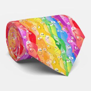 Corbata El arcoiris emociona a blob con monstruos en color
