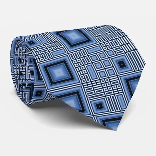 Corbata El azul ajusta fractal (Enrollado)