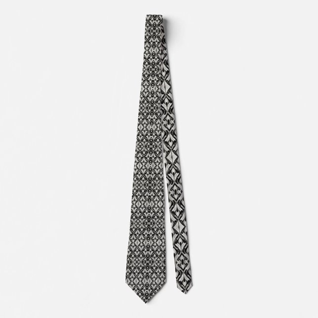 Corbata El blanco y negro decorativo (Anverso)