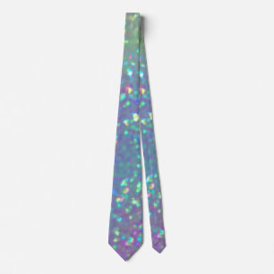Corbata El brillante ópalo holográfico