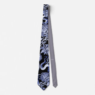 Corbata El calamar y el azul de medianoche color de rosa