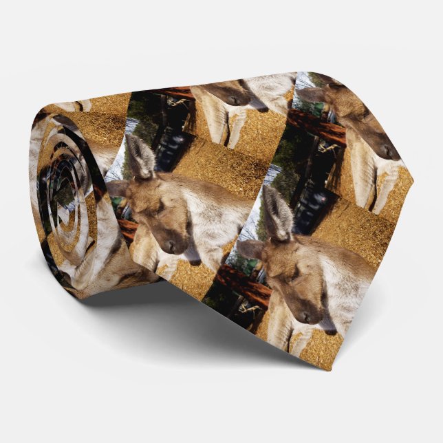 Corbata El canguro australiano espantoso, (Enrollado)