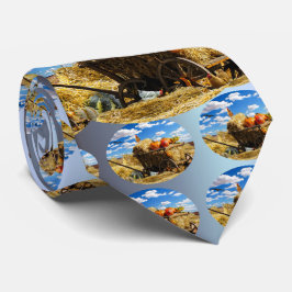 Corbata El carro de paja de Acción de Gracias en el campo