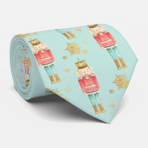 Corbata El Cascanueces de Navidad Copos de Nieve Dorados A