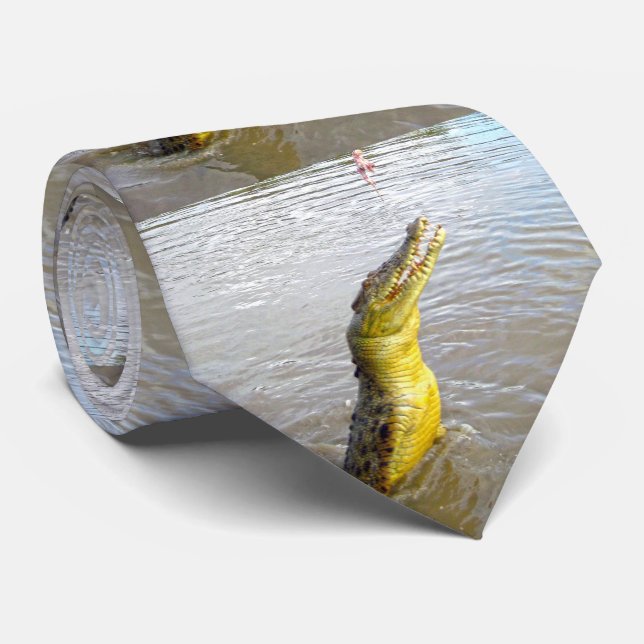 Corbata El cocodrilo australiano que se atrasa, (Enrollado)
