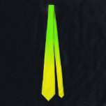 Corbata El color amarillo verde y de neón de neón de la<br><div class="desc">El amarillo de neón de la sol brillante se descolora en una falta de definición del ombre con el verde de neón para un flash del brillo y de la luz</div>