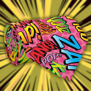 Corbata El cómic Pop Art SUENA los lazos de superhéroes