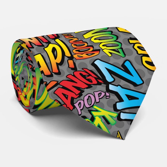 Corbata El cómic pop Art suena superhéroe (Enrollado)