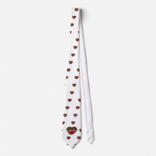 Corbata el corazón de chocolate desenvuelto te ama