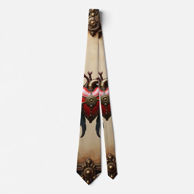 Corbata El corazón palpitante de la mecánica, (Anverso)