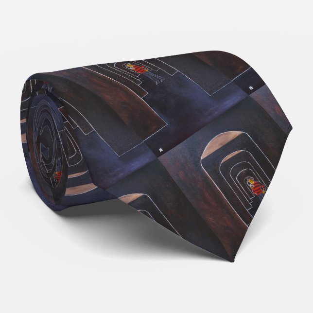 Corbata El cuadro El Acechador de Sueños de Alfred Fox (Enrollado)