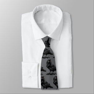 Corbata El Cuervo Halloween Pájaro Negro Gótico
