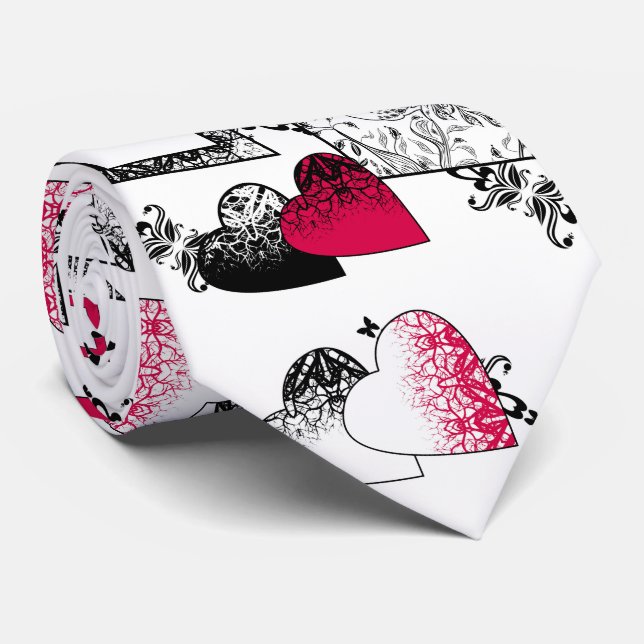Corbata El día de San Valentín, amor, boda (Enrollado)