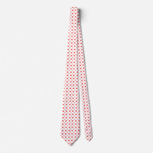 Corbata El día de San Valentín de patrón de corazón rojo