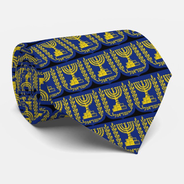 Corbata El emblema de Israel - versión del Tribunal (Enrollado)