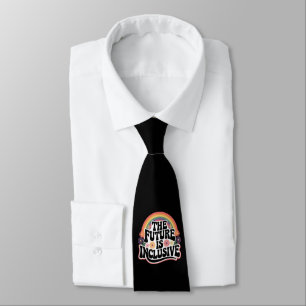 Corbata El Futuro es Bandera LGBTQ Arcoíris Inclusiva Gay 