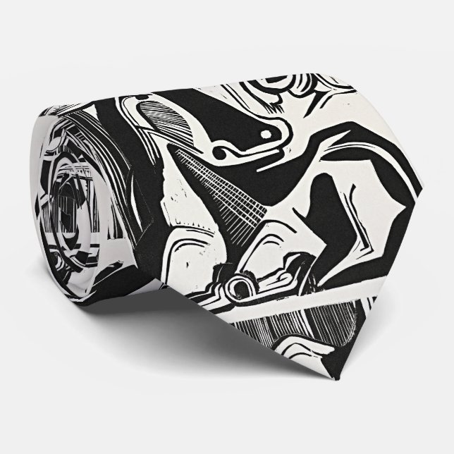 Corbata El Gran Vaca Acostada de Kirchner - Arte  (Enrollado)