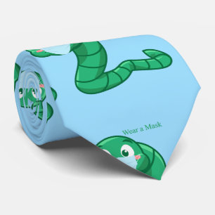 Corbata El gusano verde kawaii Thunder_Cove