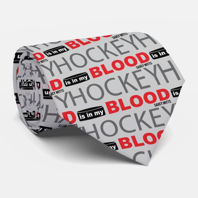 Corbata El hockey está en mi sangre (Enrollado)