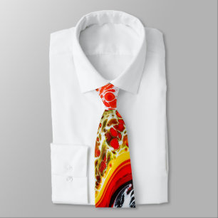 Corbata El lava caliente rojo, el empate masculino