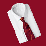 Corbata El mármol rojo y oro agate elegante<br><div class="desc">Un moderno y elegante cordón de cuello con decoración de mármol Agate rojo y dorado. Una gran idea de regalo para él.</div>