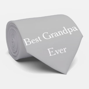 Corbata El mejor abuelo que nunca fue abuelo luce gris