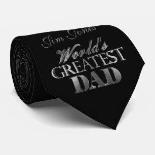 Corbata El mejor papá del mundo elegante nombre tipográfic