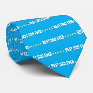 Corbata El mejor papá jamás azul claro