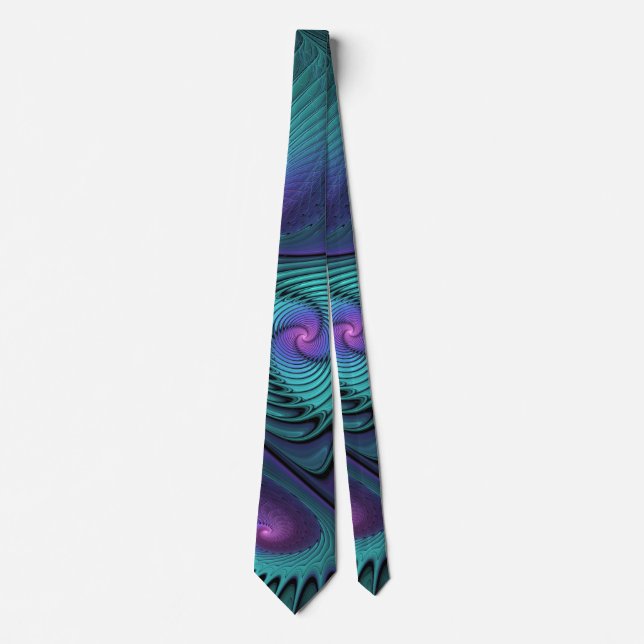 Corbata El morado se encuentra con el arte abstracto moder (Anverso)