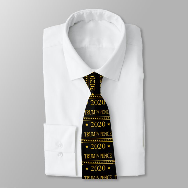 Corbata El oro de Trump Pence 2020 (Atado)