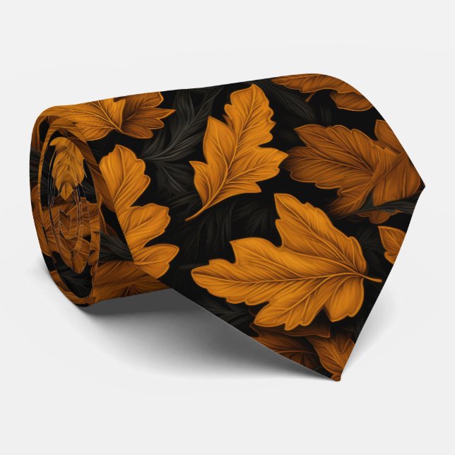 Corbata El Otoño Deja Foliage Marrón Y Naranja (Enrollado)