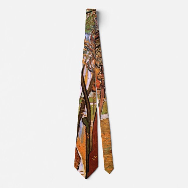 Corbata El paseo: Hojas caídas de Vincent van Gogh (Anverso)