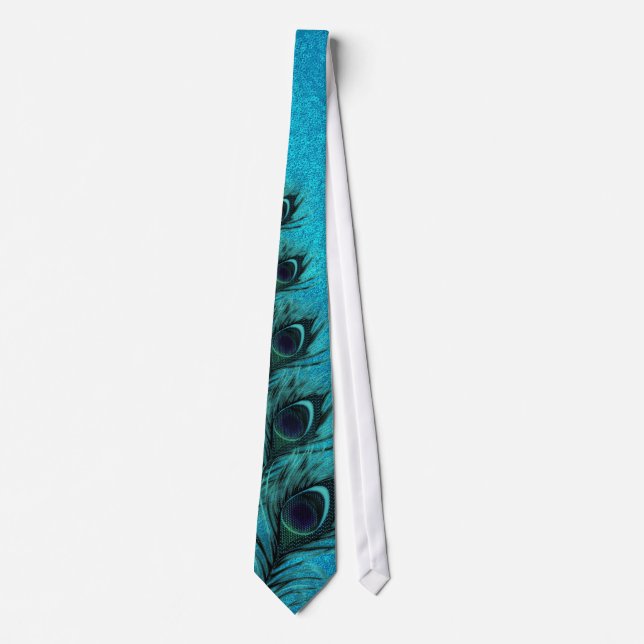 Corbata El Peafowl empluma lazos oscuros del modelo (Anverso)